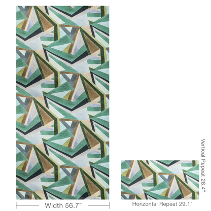 Roulade Print - Juniper/Buff