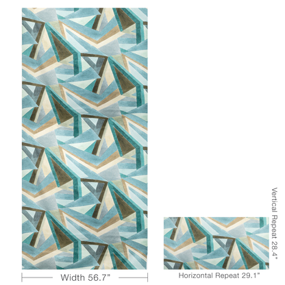 Roulade Print - Aqua/Dune