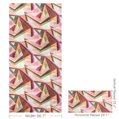 Roulade Print - Rose/Leaf