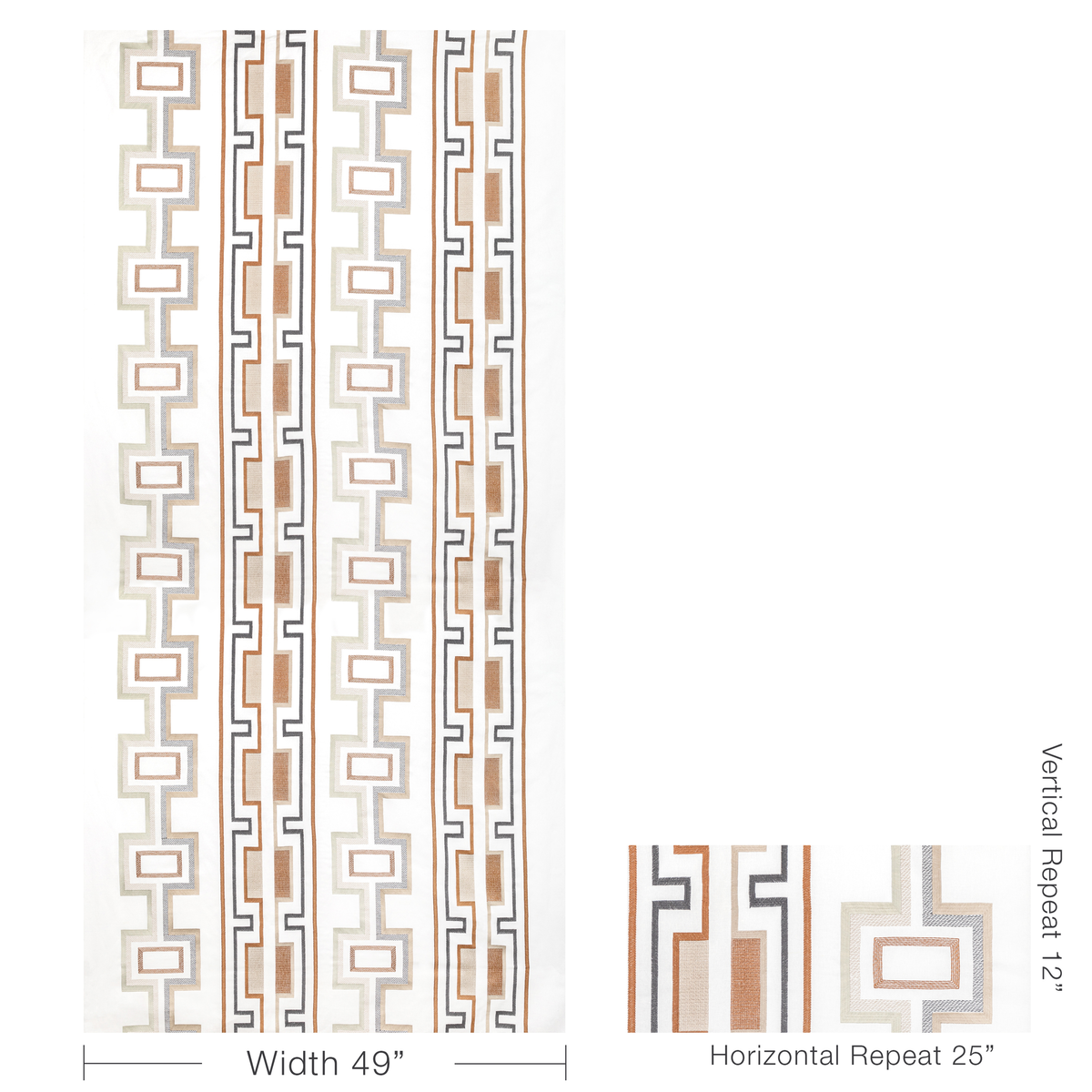 Tritone Embroidery - Copper