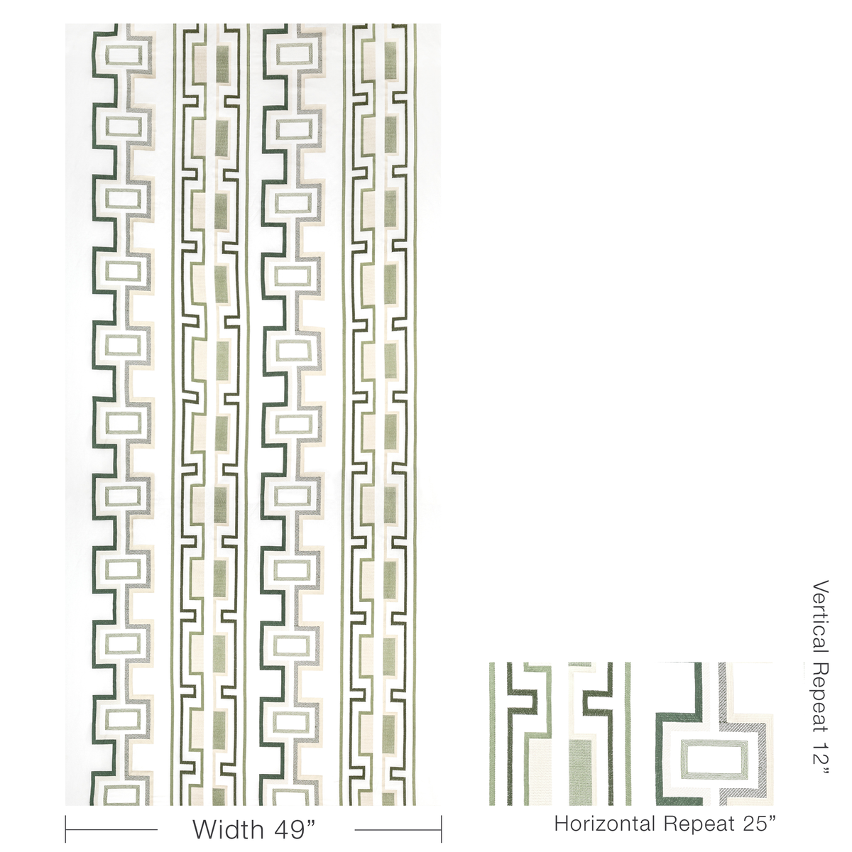 Tritone Embroidery - Sage
