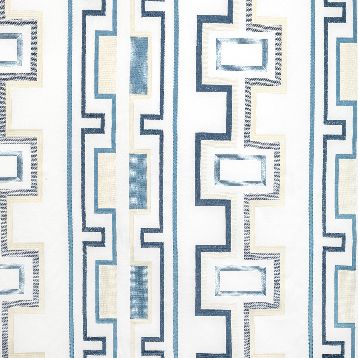Tritone Embroidery - Navy