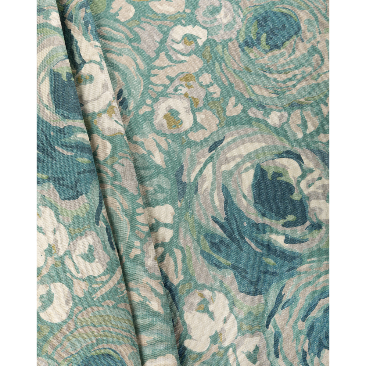 Orchard Print - Aqua/Stone