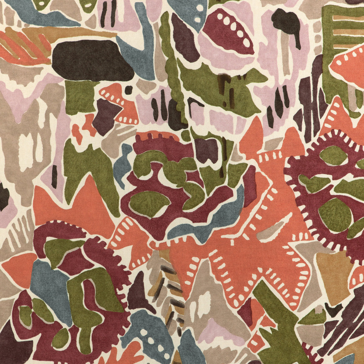 Chrystie Print - Plum/Clay