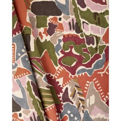 Chrystie Print - Plum/Clay