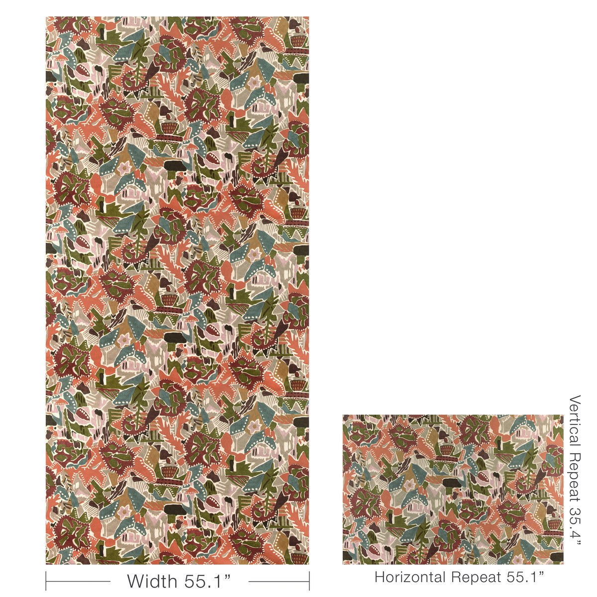 Chrystie Print - Plum/Clay