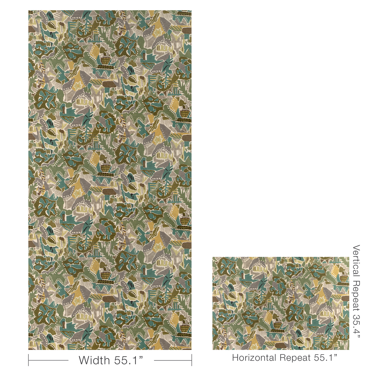 Chrystie Print - Moss/Fog