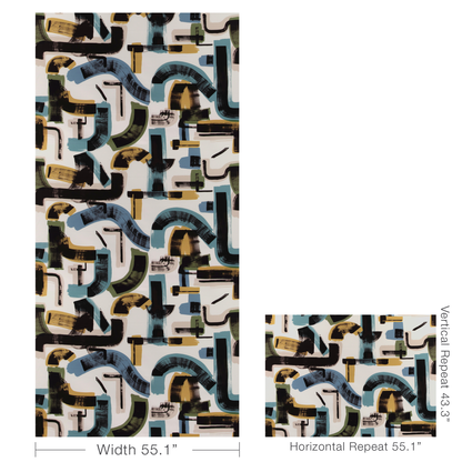 Bleecker Print - Lake/Fern