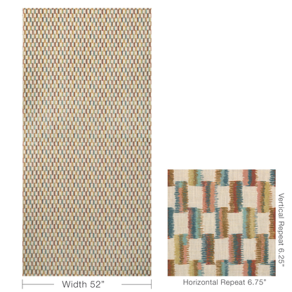 Brushstroke - Rust/Teal