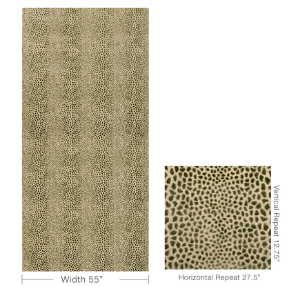 Cheetah Velvet - Moss