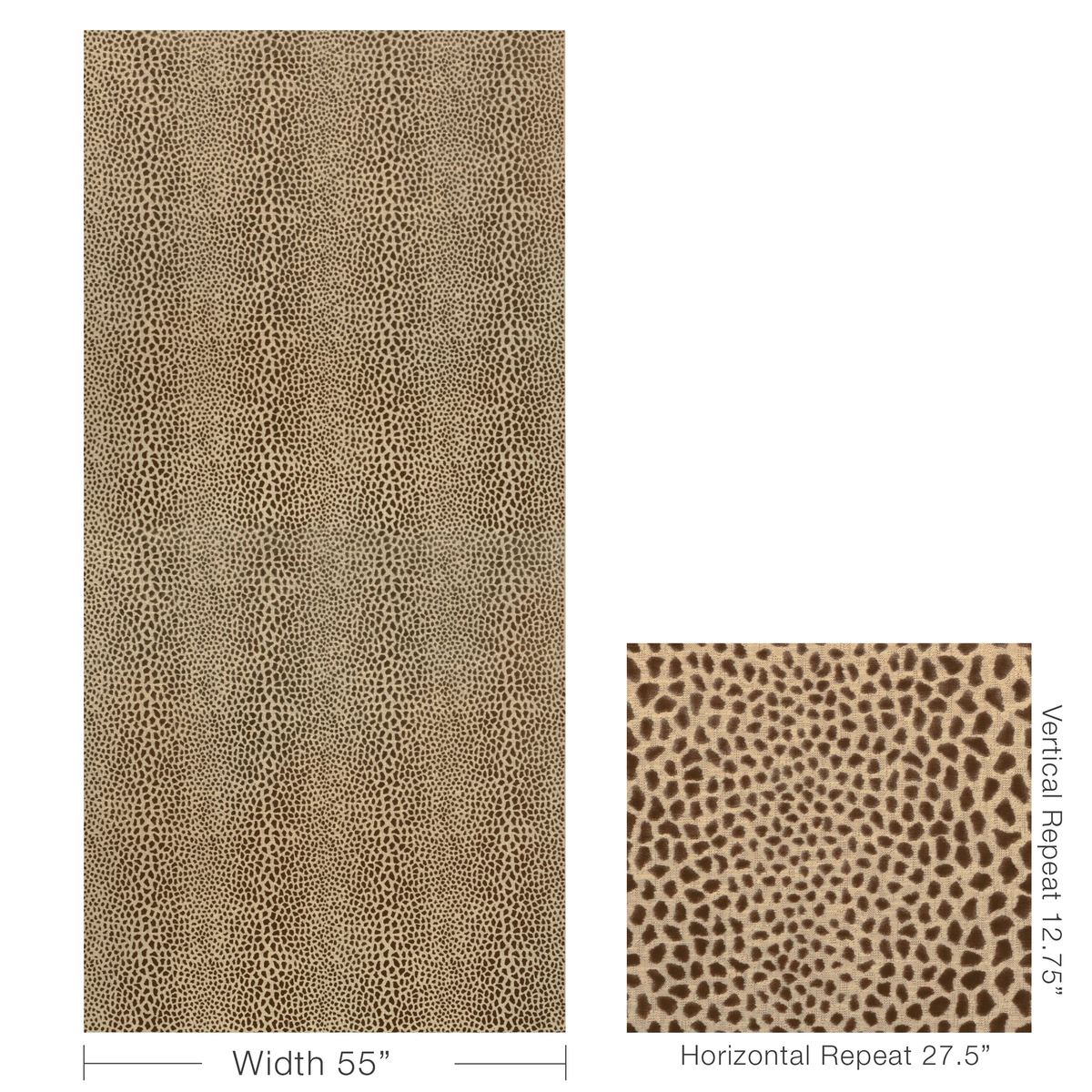 Cheetah Velvet - Umber