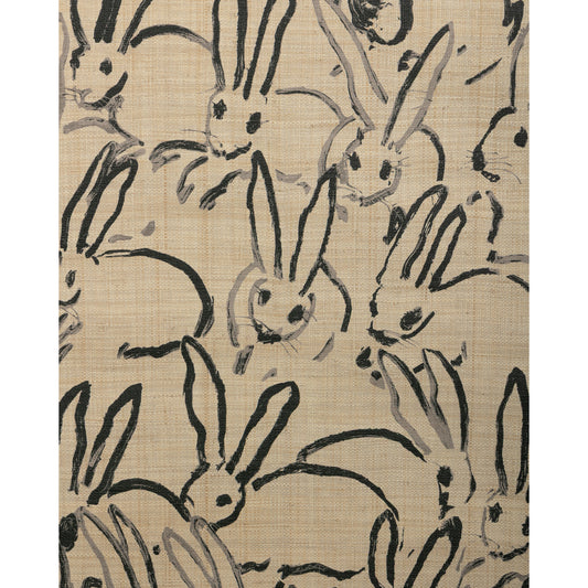 Hutch Raffia Wallpaper by Lee Jofa Modern in Ink