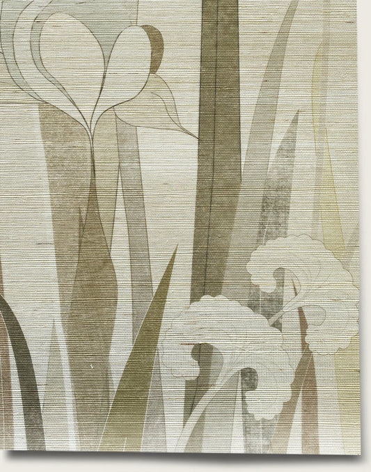 Garden of Eden Grasscloth Wallpaper Mural by Aux Abris in Serpent (7)
