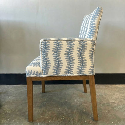 G P & J Baker Tetbury Stripe Indigo on N°50 Dining Chair
