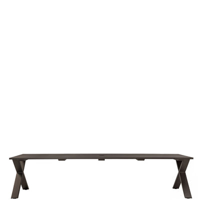 Get-Together Table 330 With Umbrella Hole by JANUS et Cie in Textured White Vermouth