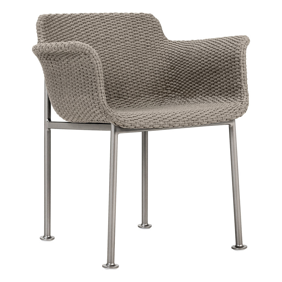 Gina Armchair by JANUS et Cie in Chassis Silver/Greige