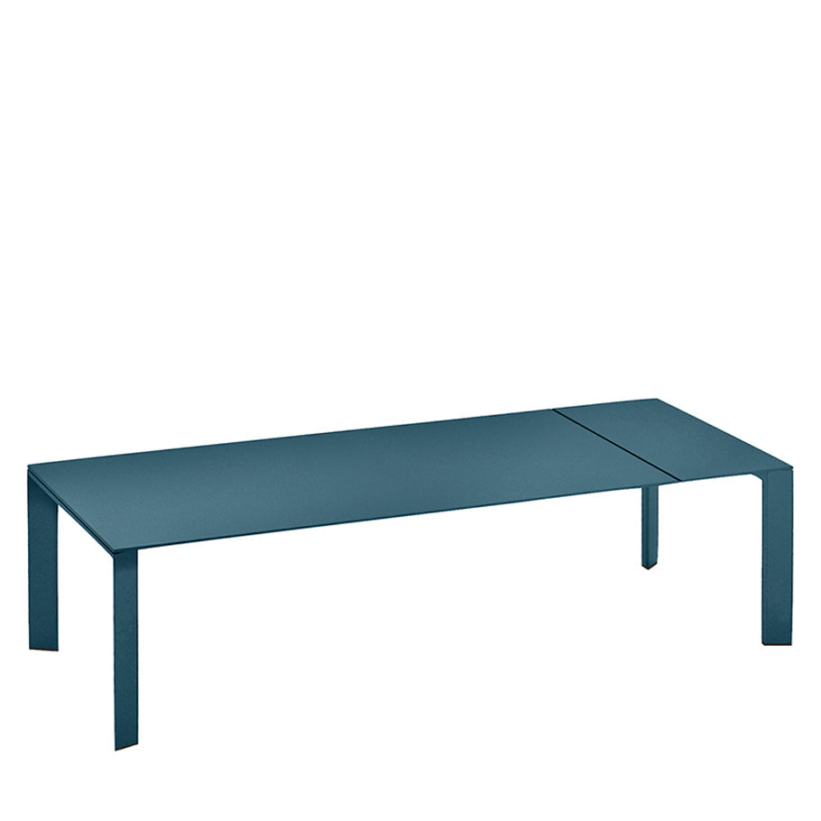 Grande Arche Extendable Dining Table Rectangle 220 by JANUS et Cie in Blue Teal