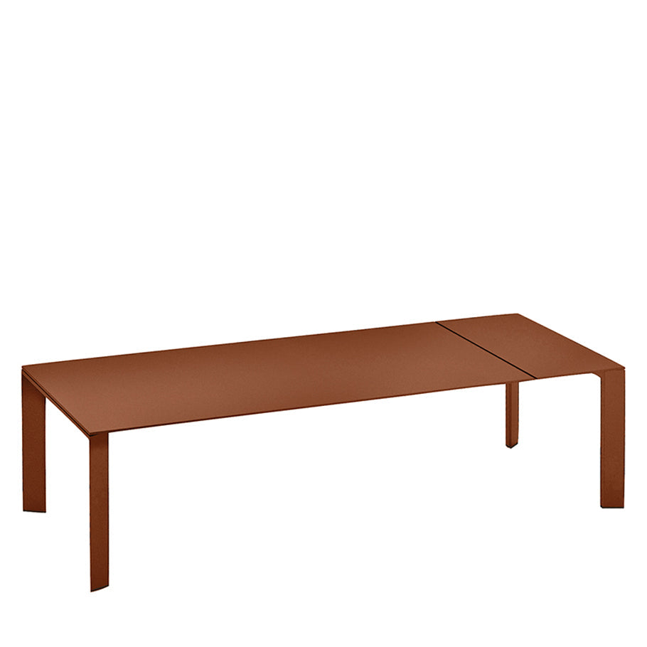 Grande Arche Extendable Dining Table Rectangle 220 by JANUS et Cie in Terracotta