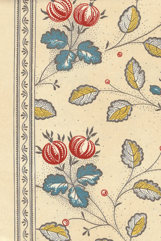 Les Groseilles Fabric by Décors Barbares, border detail
