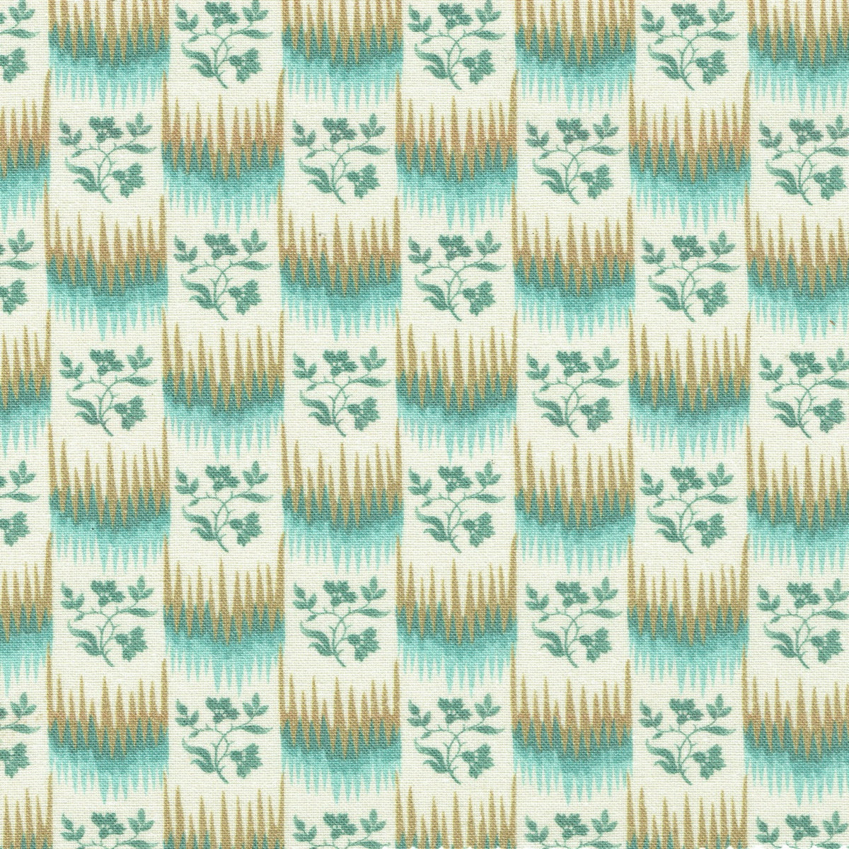 Harting Fabric by Titley & Marr in Sienna & Teal