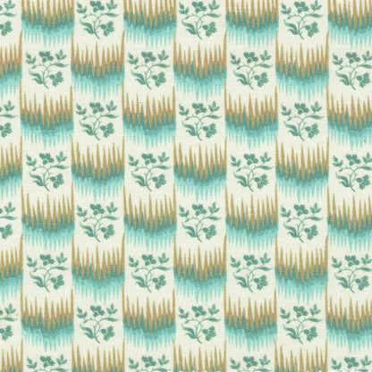 Harting Fabric by Titley & Marr in Sienna & Teal
