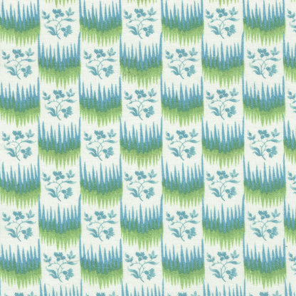 Harting Fabric by Titley & Marr in Sky & Grass