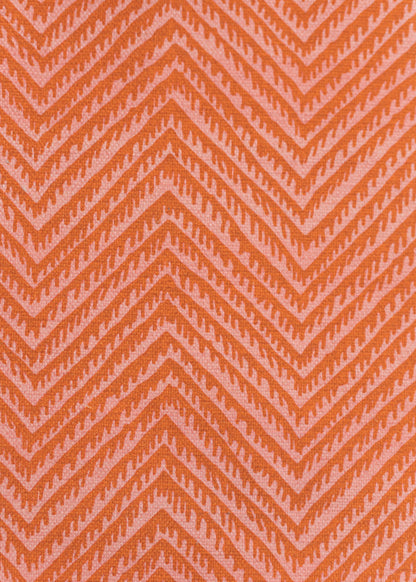 Herringbone Resist Fabric by Titley & Marr in Paprika & Rose