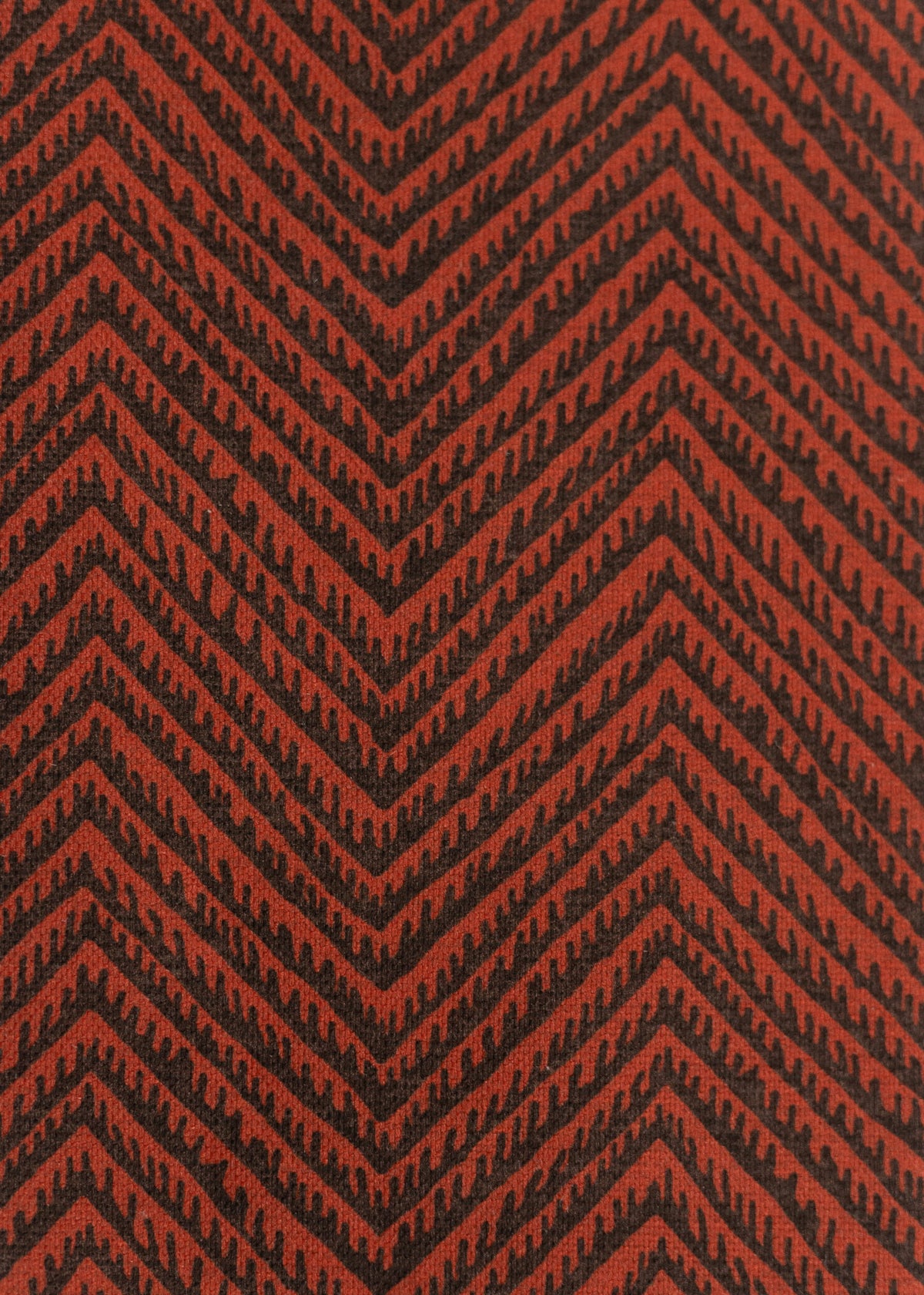 Herringbone Resist Fabric by Titley & Marr in Teak & Terracotta