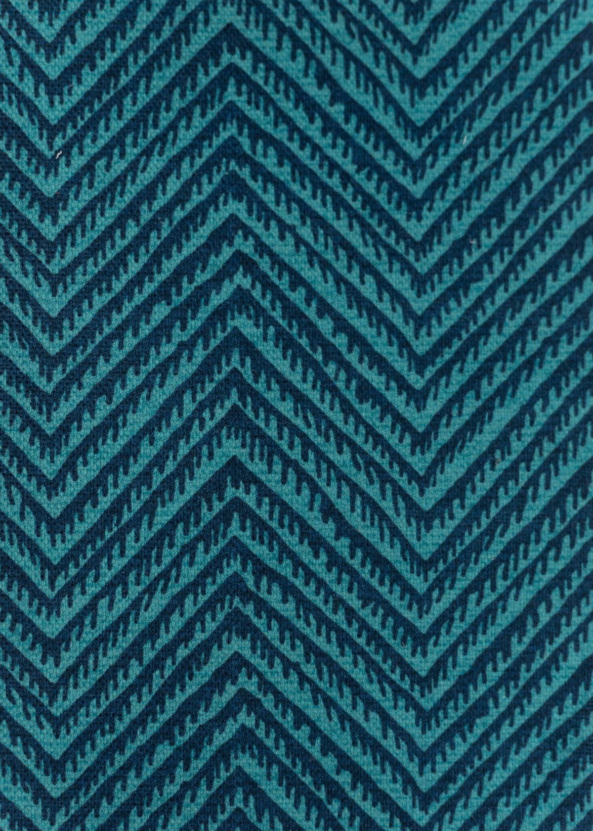 Herringbone Resist Fabric by Titley & Marr in Indigo & Turquoise