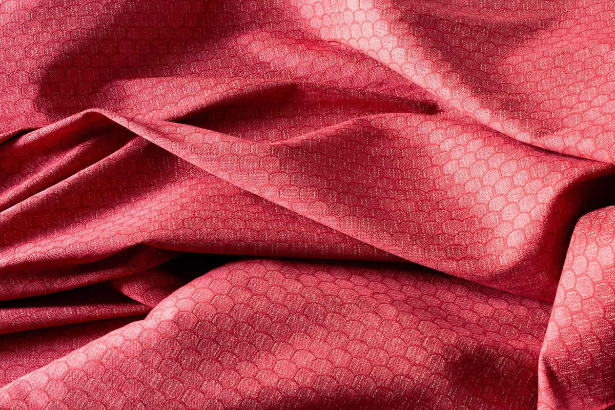 Honeycomb Fabric by Flora Soames in Raspberry