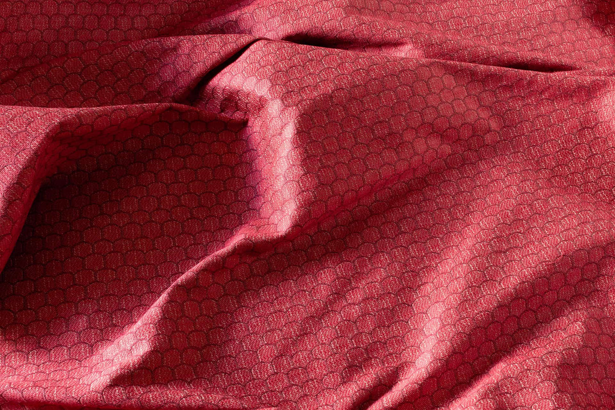 Honeycomb Fabric by Flora Soames in Ruby