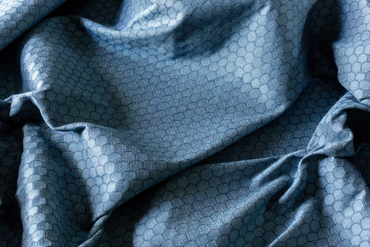 Honeycomb Fabric by Flora Soames in Sea Blue