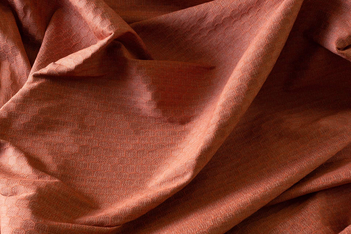 Honeycomb Fabric by Flora Soames in Tangerine