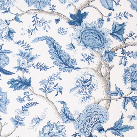 Houghton Fabric by Titley & Marr in Mist & Indigo