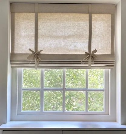 MADE TO ORDER Tie Roman Shade