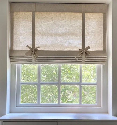 MADE TO ORDER Tie Roman Shade