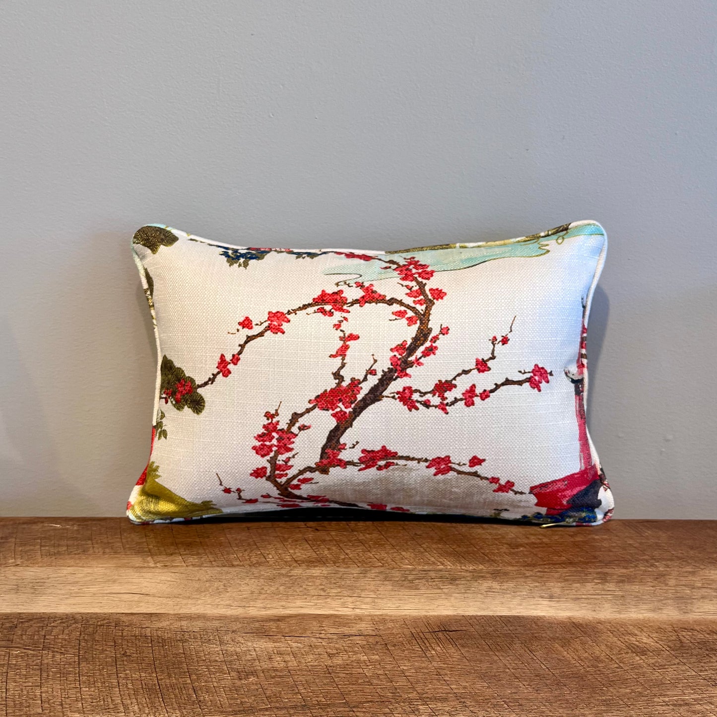Pagoda Print Lumbar Pillow