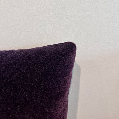 Aubergine Mohair Lumbar Pillow
