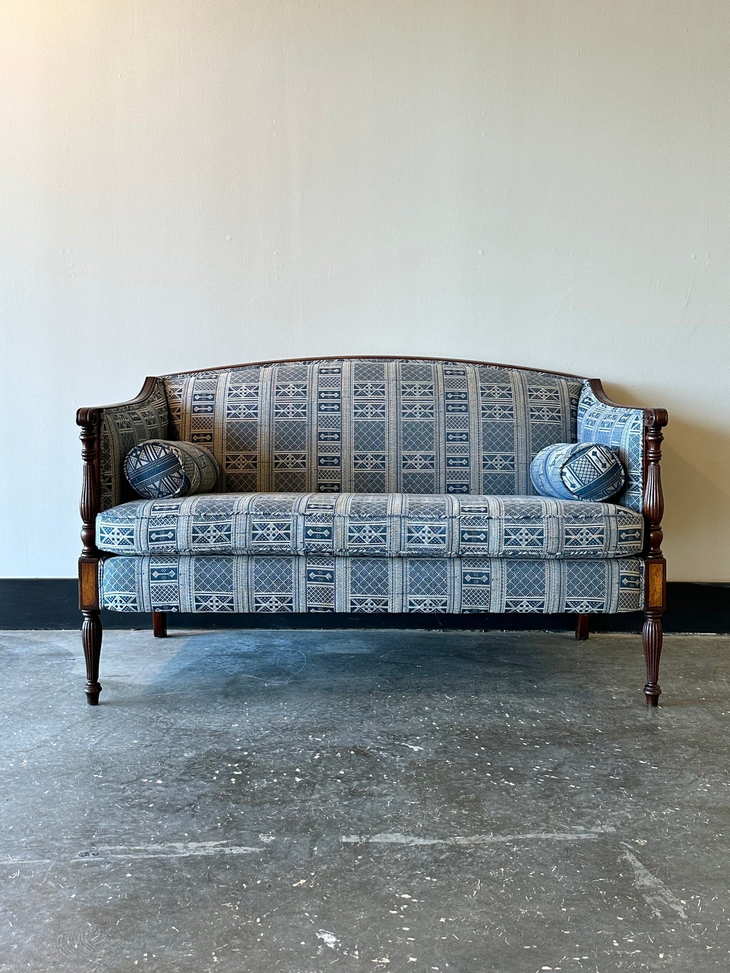 Antique Mahogany Sheraton Settee