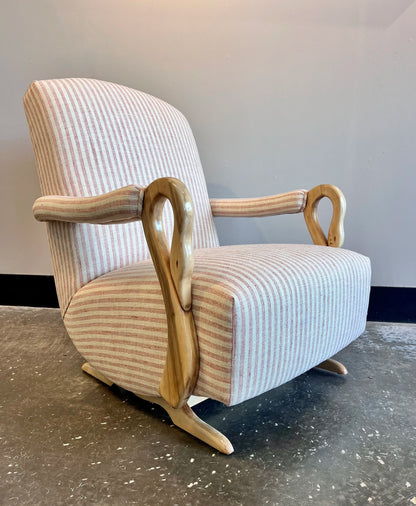 Girls Nursery Bedroom Swan Neck Rocker