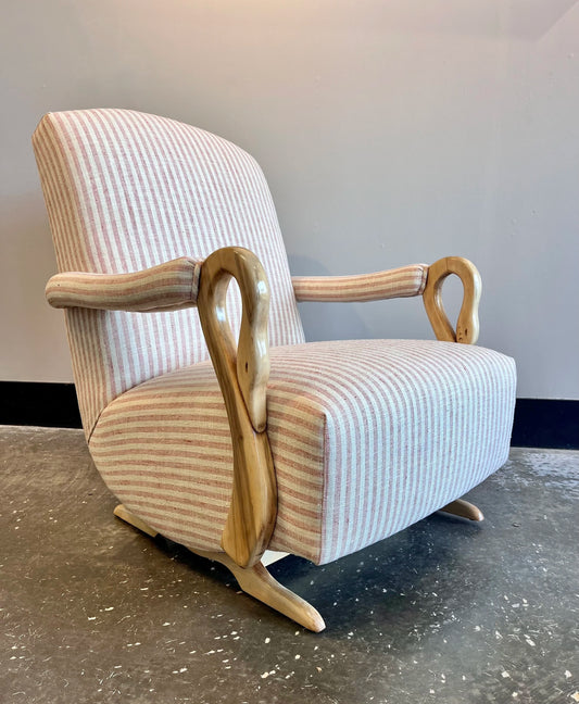 Girls Nursery Bedroom Swan Neck Rocker