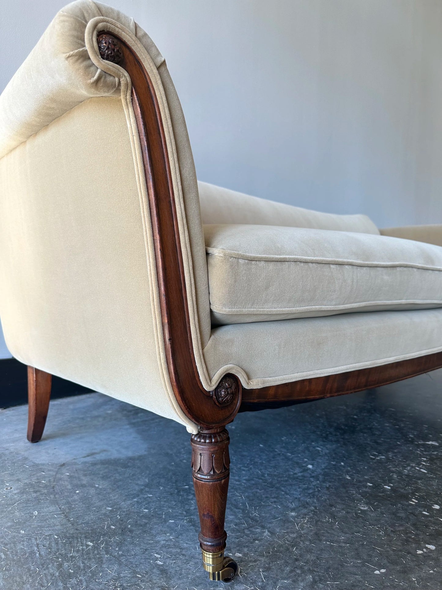 Slope Back Vintage Sofa