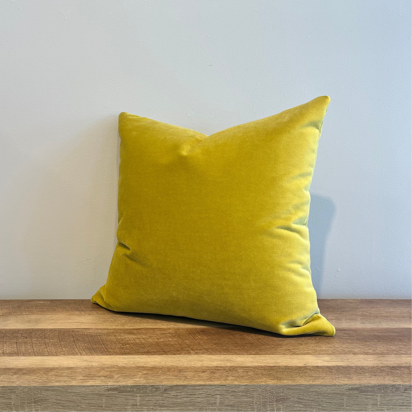 Wasabi Velvet Throw Pillow