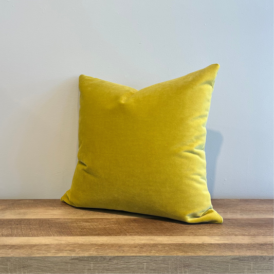 Wasabi Velvet Throw Pillow