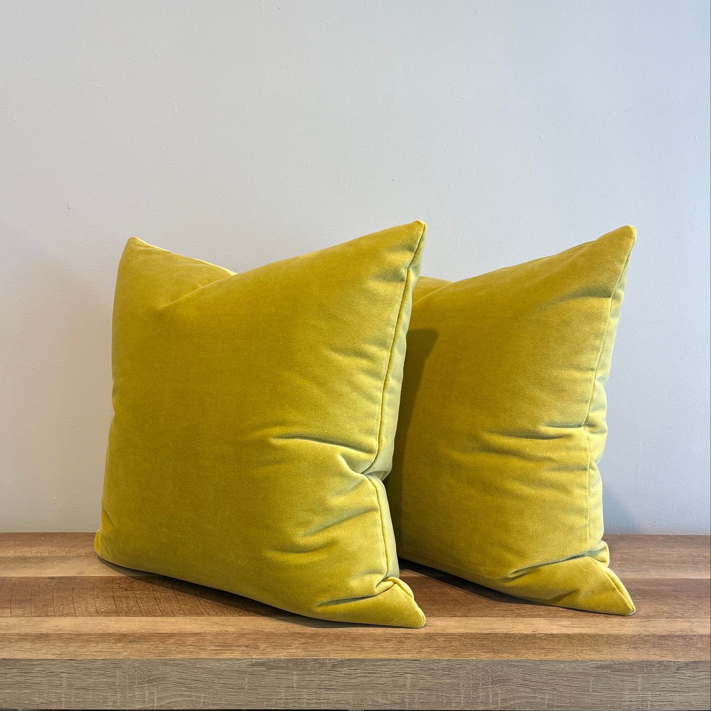 Wasabi Velvet Throw Pillow