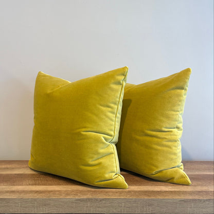 Wasabi Velvet Throw Pillow