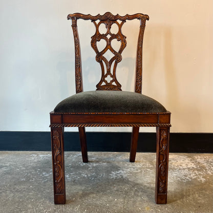 Set of 12 French Press Mohair Estate Chairs