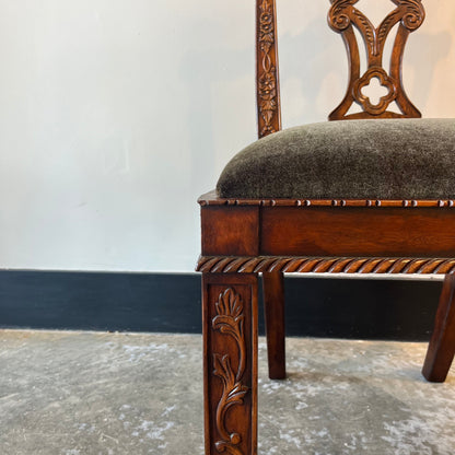 Set of 12 French Press Mohair Estate Chairs