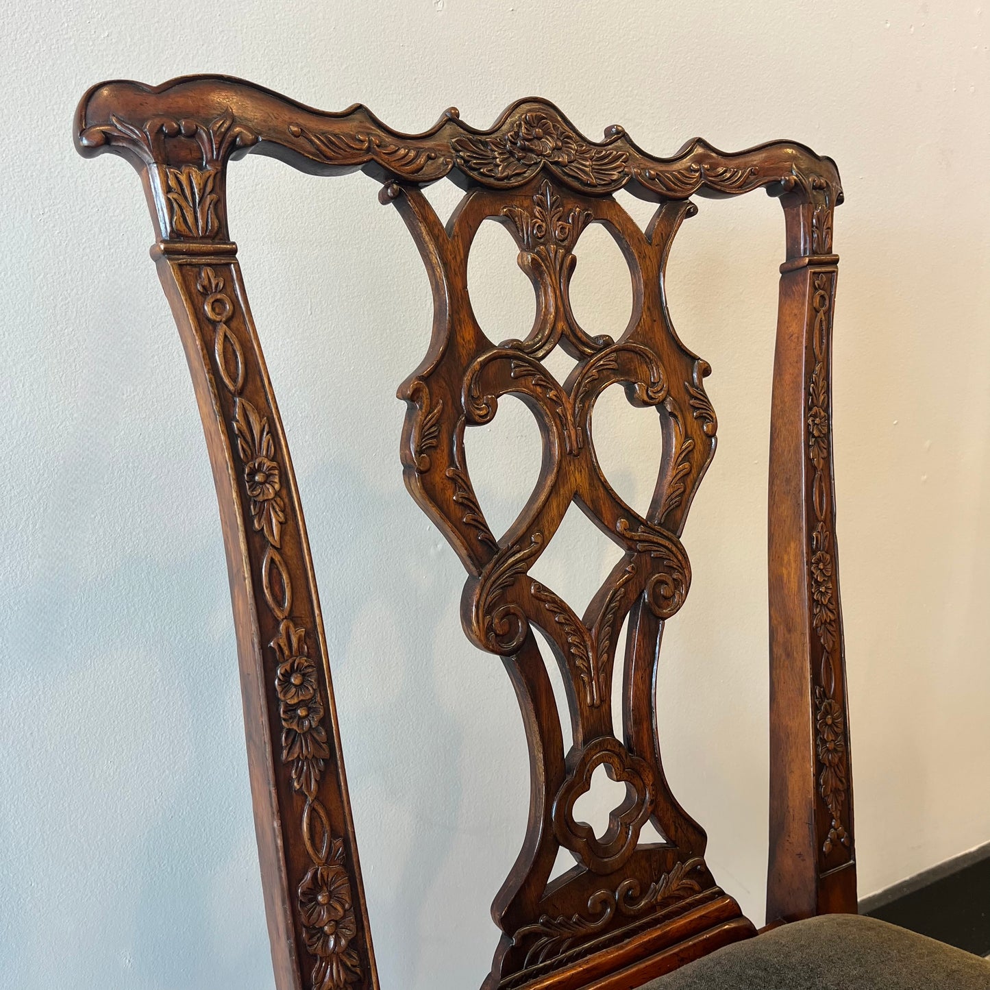 Set of 12 French Press Mohair Estate Chairs