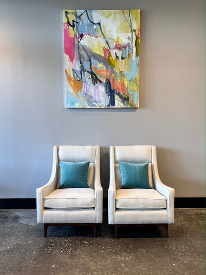 Pair of Mid Century Lounger Club Chairs
